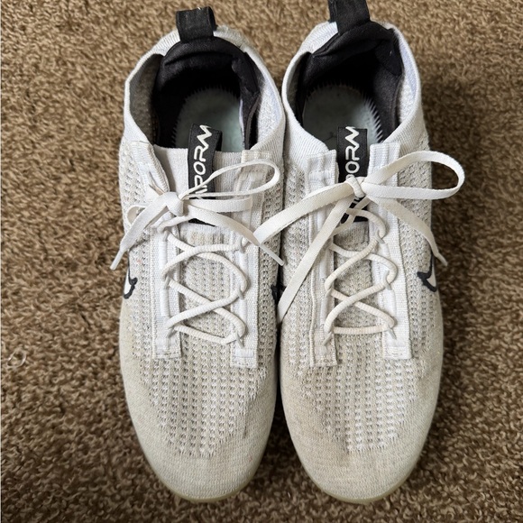 Nike Air VaporMax 2021 Flyknit FK DH4084-100 Men's Size 8.5 Used White/Silver - Picture 7 of 7